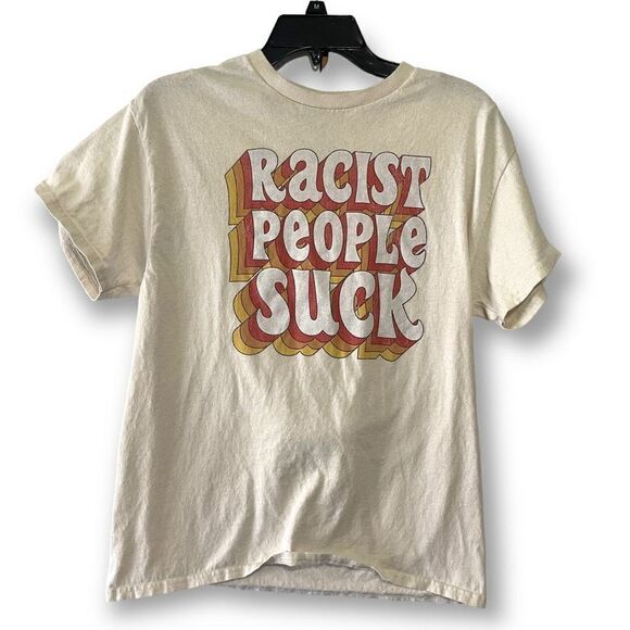 Vintage Spencers Racist People Suck Short Sleeve T-Shirt, Small - Picture 2 of 7